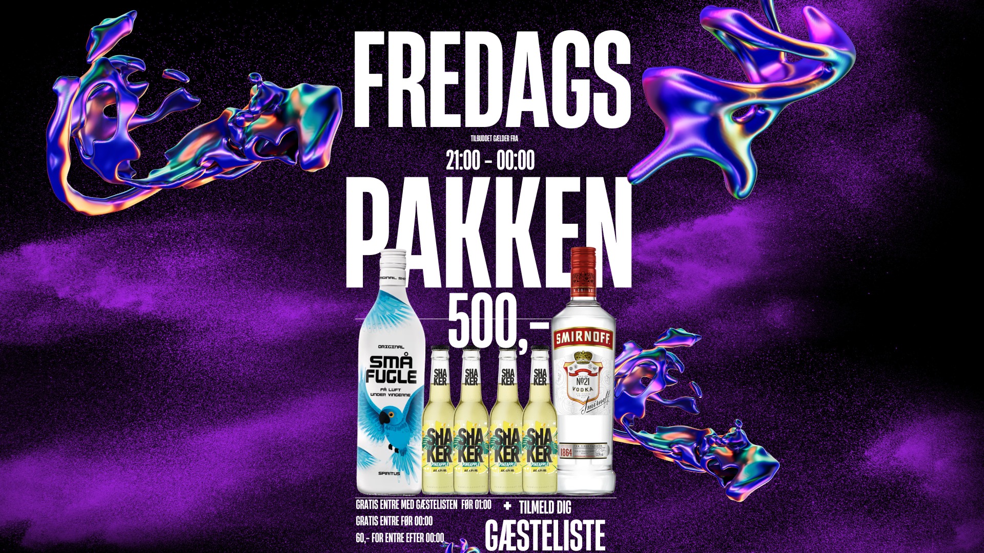 FREDAGSPAKKEN + GÆSTELISTEN // EAST END