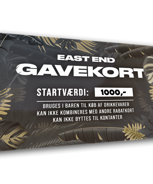 Gavekort EAST END á 1000 kr
